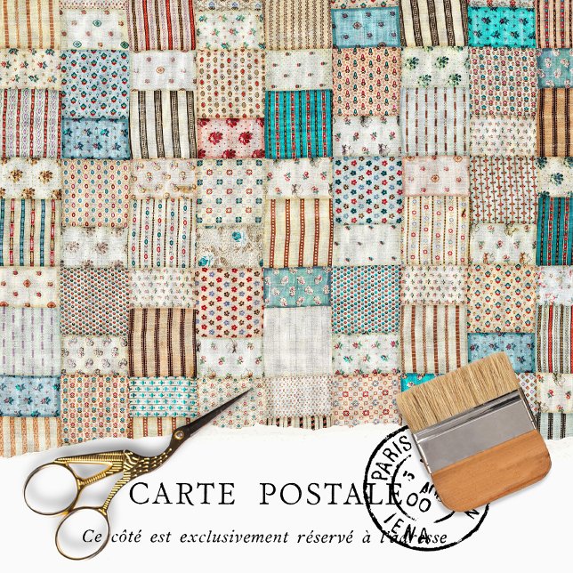 Vintages Patchwork Blumenmuster Dekoupage Seidenpapier (Von Creator hochgeladen)