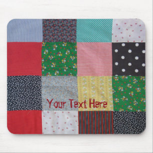 Vintages Patchwork-Design farbig Mousepad