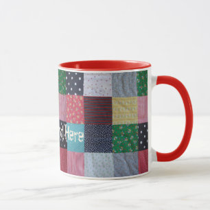 Vintages Patchwork-Design farbig Tasse