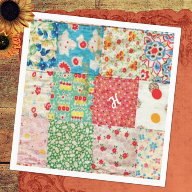 Vintages Patchwork Druckpapier Napkins Serviette (Von Creator hochgeladen)