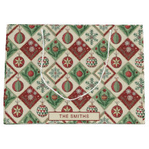 Vintages Patchwork Gewohntes Weihnachtsmuster