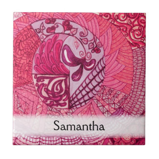 Vintages Patchwork - Hot rosa Fliese
