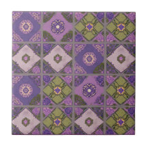 Vintages Patchwork Lila Lavendel Green