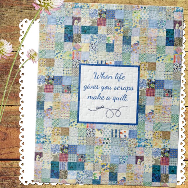 Vintages Patchwork Print Blues Puzzle (Von Creator hochgeladen)