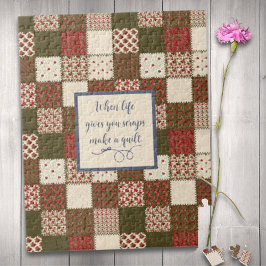 Vintages Patchwork Print Rustic Reds Puzzle