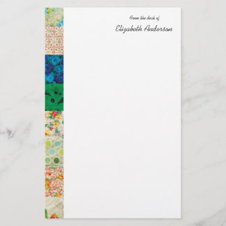 Vintages Patchwork Quilt Border Stationierung Briefpapier