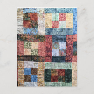 Vintages Patchwork-Quilt Postkarte