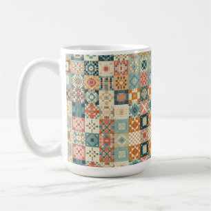 Vintages, Patchwork-Stepplook Kaffeetasse
