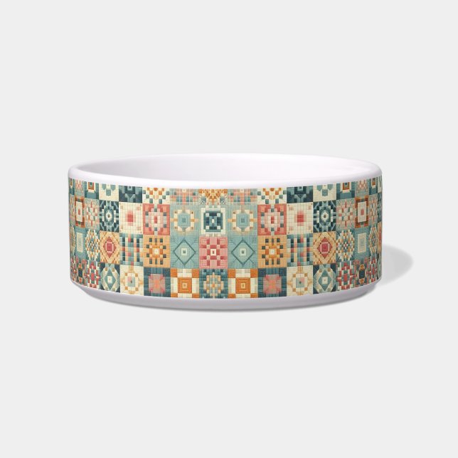 Vintages, Patchwork-Stepplook Napf (Vorderseite)