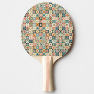 Vintages, Patchwork-Stepplook Tischtennis Schläger