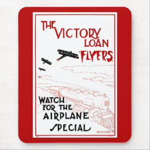 Vintages Patriotikum, Flyer von Siegesdarlehen Flu Mousepad