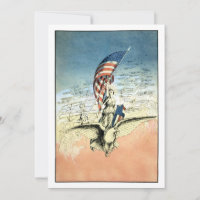 Vintages Patriotikum, Lady, Adler mit amerikanisch