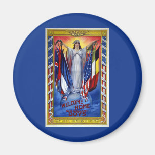 Vintages Patriotisches Amerika, Freiheit der Fried Magnet