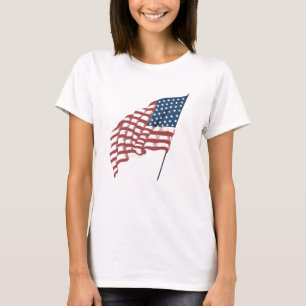 Vintages patriotisches amerikanisches Fahnen im Wi T-Shirt