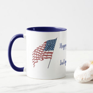 Vintages patriotisches amerikanisches Fahnen im Wi Tasse