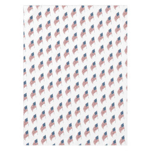 Vintages patriotisches amerikanisches Fahnen im Wi Tischdecke