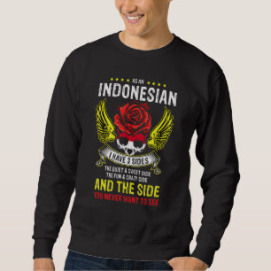 Vintages Patriotisches Proud Indonesischer Schädel Sweatshirt