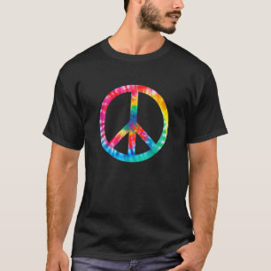 Vintages Peace Sign Gefärbte Krawatte Style Peace  T-Shirt