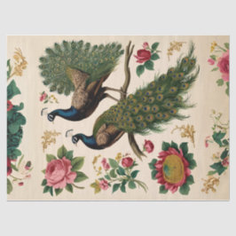 Vintages Peacock Duo Entdeckungsseiten-Tissue Pape Seidenpapier