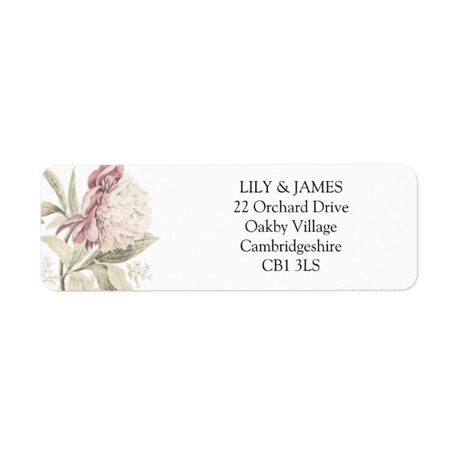 Vintages Peony Botanical Art Wedding (Vorne)