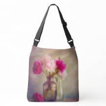 Vintages Peony Bouquet in Glass Vases