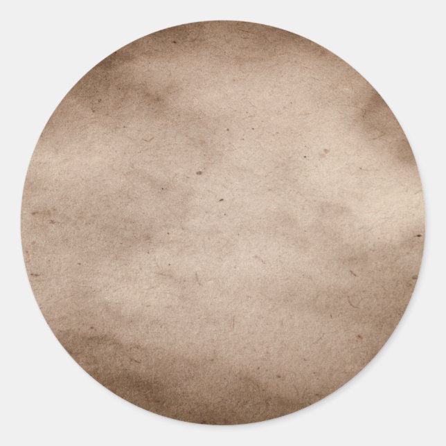 Vintages Pergament Hintergrund antikes Papier Runder Aufkleber (Vorderseite)