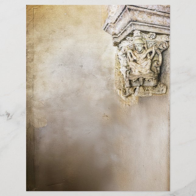 Vintages Pergament im frühen Mittelalter (Vorderseite)