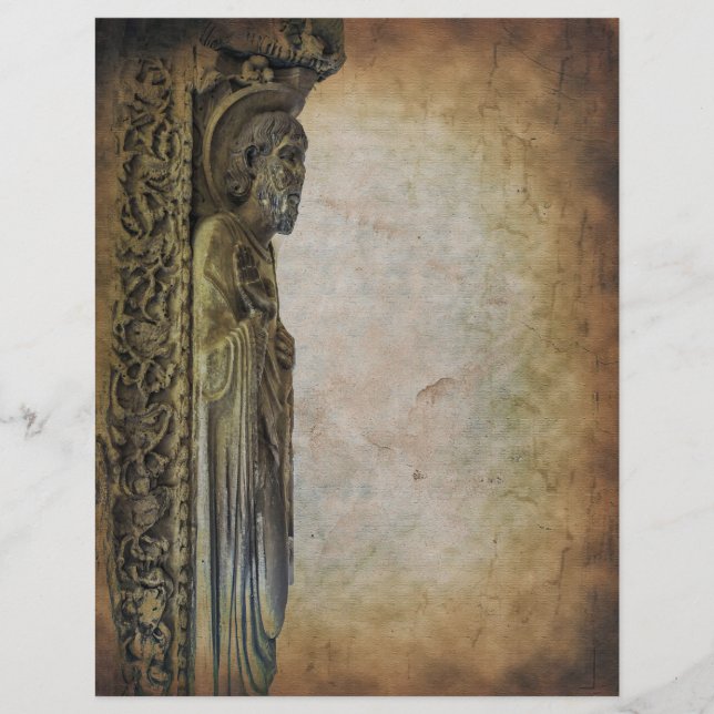 Vintages Pergament im frühen Mittelalter (Vorderseite)