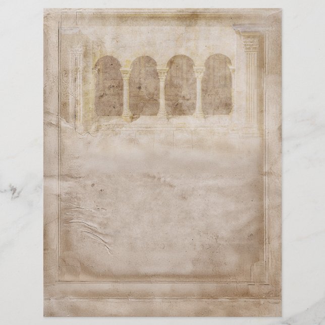 Vintages Pergament im frühen Mittelalter (Vorderseite)