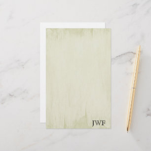 Vintages Pergament Look Grunge Textur Monogramm Briefpapier