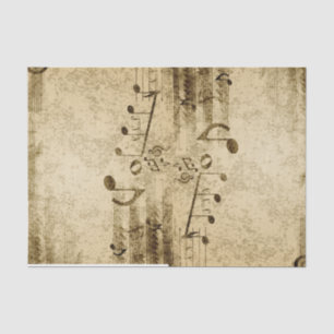 Vintages Pergament - Musikalisches Notenpapier Seidenpapier