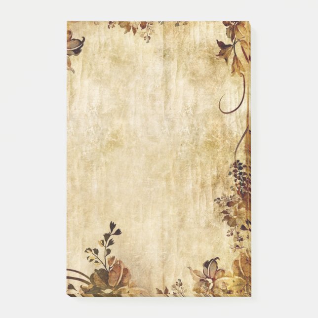 Vintages Pergament Post-it Klebezettel (Vorderseite)