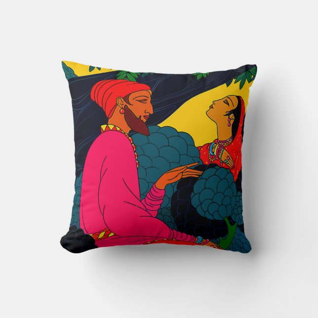 Vintages Perserteppich Kissen (Vorderseite)