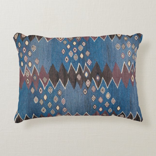 Vintages Perserteppichmuster mit orientalischem Ak Zierkissen (Vorderseite)