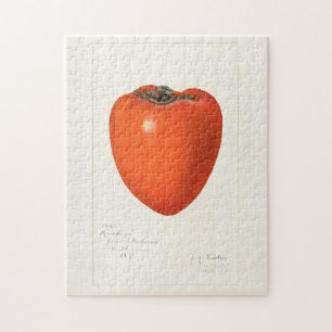Vintages Persimmon Fruchtfarben-Malerei Puzzle