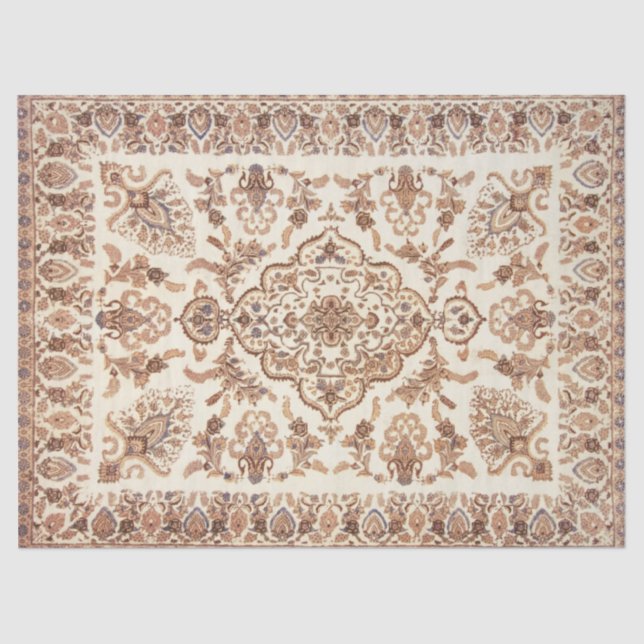 Vintages Persisches Rugmuster Seidenpapier (Vorderseite)