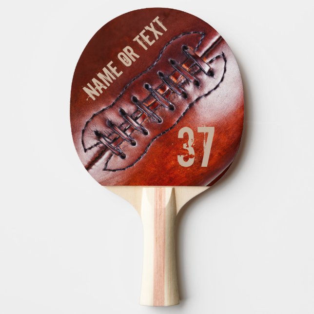 Vintages personalisiertes FußballPing Pong Paddel Tischtennis Schläger (Vorderseite)