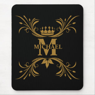 Vintages Personalisiertes Monogramm und Name Mousepad