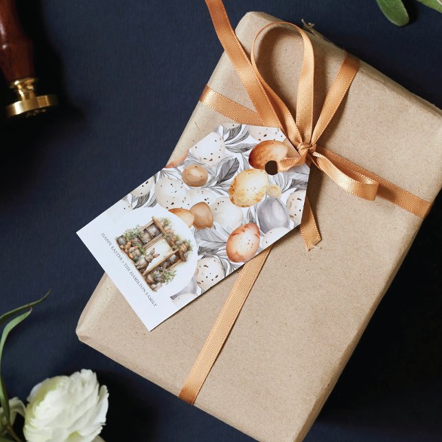 Vintages Personalisiertes Osterkaninchen Geschenkanhänger (Von Creator hochgeladen)