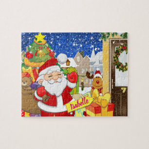 Vintages personalisiertes Weihnachtspuzzle Puzzle