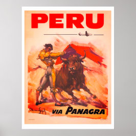 Vintages Peru-Reiseplakat Poster