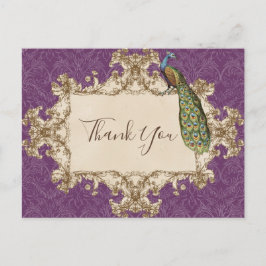 Vintages Pfau & Etchings, vielen Dank, Anmerkungen Postkarte