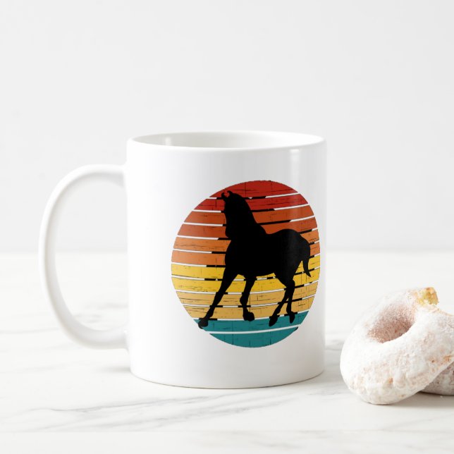 Vintages Pferd Kaffeetasse (Mit Donut)