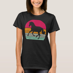 Vintages Pferd Retro Pferde Silhouette Tier 80er 9 T-Shirt