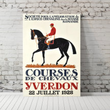 Vintages Pferderennen Derby Poster Reitsport
