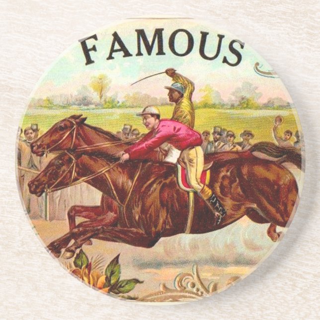 Vintages Pferderennen Untersetzer (Vorne)