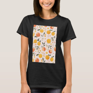 Vintages Pfirsichmuster Art T-Shirt