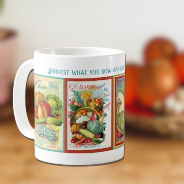 Vintages Pflanzensamenpaket Kaffeetasse (Von Creator hochgeladen)
