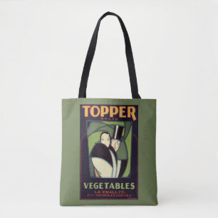 Vintages pflanzliches Topper Label, Art Deco Roman