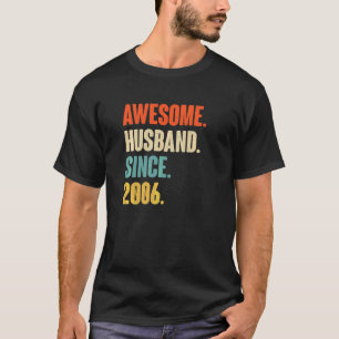 Vintages Phantastisches Ehemann seit 2006 16 Weddi T-Shirt